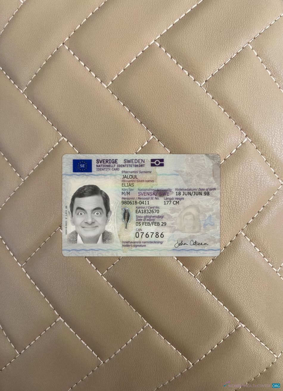 Download Sweden ID card 2024 present photolook front Photoshop template